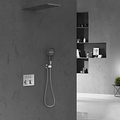 Vincea Душевой комплект встраиваемый: термостат, без излива, верхний и ручной душ, цвет: хром VSFW-401TCH