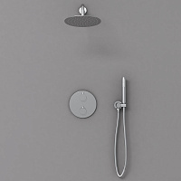 Vincea Душевой комплект встраиваемый: термостат, без излива, верхний и ручной душ, цвет: хром VSFW-101TCH