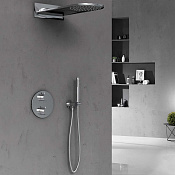 Vincea Душевой комплект встраиваемый: термостат, без излива, верхний и ручной душ, цвет: хром VSFW-104TCH