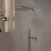 Vincea Groove Душевой комплект встраив.: термостат, без излива, верх. и руч. душ, цвет: браш. никель VSFW-4G01BN