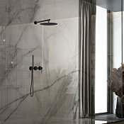 Vincea Душевой комплект встраиваемый: термостат, без излива, верх. и руч. душ, цвет: черный матовый VSFW-4G01MB