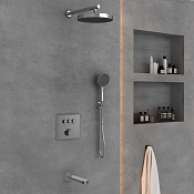 Vincea Inspire Душевой комплект встраиваемый: смеситель, излив, верхний и ручной душ, цвет: хром VSFW-431I2CH