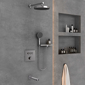 Vincea Inspire Душевой комплект встраиваемый: смеситель, излив, верхний и ручной душ, цвет: хром VSFW-431I2RCH