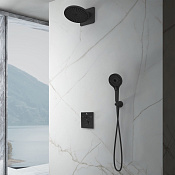 Vincea Душевой комплект встраив.: термостат, без излива, верхний и ручной душ, цвет: черный матовый VSFW-3I21MT5MB