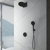 Vincea Душевой комплект встраив.: термостат, без излива, верхний и ручной душ, цвет: черный матовый VSFW-3I22MT5MB