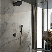 Vincea Душевой комплект встраив.: термостат, без излива, верхний и ручной душ, цвет: черный матовый VSFW-3I22MT3MB