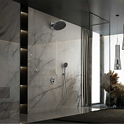 Vincea Душевой комплект встраив.: термостат, без излива, верхний и ручной душ, цвет: вороненая сталь VSFW-3I22MT3GM