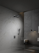 Vincea Душевой комплект встраив.: термостат, без излива, верхний и ручной душ, цвет: вороненая сталь VSFW-3I21MT4GM