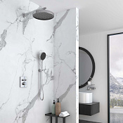 Vincea Inspire Душевой комплект встраиваемый: термостат, без излива, верх. и ручной душ, цвет: хром VSFW-3I21MT2CH