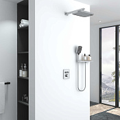 Vincea Душевой комплект встраиваемый: термостат, без излива, верхний и ручной душ, цвет: хром VSFW-321MT1RCH