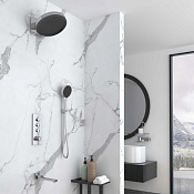 Vincea Душевой комплект встраиваемый: термостат, излив, верхний и ручной душ, цвет: хром VSFW-433TI3CH