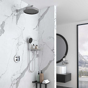 Vincea Inspire Душевой комплект встраиваемый: термостат, без излива, верх. и ручной душ, цвет: хром VSFW-3I22MT2RCH