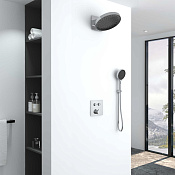 Vincea Душевой комплект встраиваемый: смеситель, без излива, верхний и ручной душ, цвет: хром VSFW-421I3CH