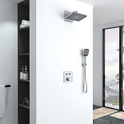 Vincea Душевой комплект встраиваемый: смеситель, без излива, верхний и ручной душ, цвет: хром VSFW-421I4CH