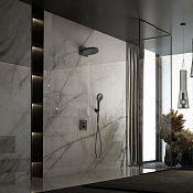 Vincea Душевой комплект встраиваемый: термостат, без излива, верх. и ручн. душ, цвет: черный матовый VSFW-3I21T1MB