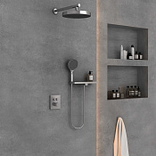 Vincea Душевой комплект встраиваемый: термостат, без излива, верхний и ручной душ, цвет: хром VSFW-3I21T2RCH