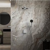 Vincea Душевой комплект встраиваемый: термостат, без излива, верхний и ручной душ, цвет: хром VSFW-3I21T2CH