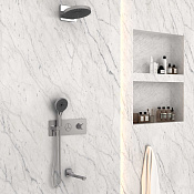 Vincea Душевой комплект встраиваемый: термостат, излив, верхний и ручной душ, цвет: хром VSFW-432TI1CH