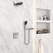 Vincea Душевой комплект встраиваемый: смеситель, без излива, верхний и ручной душ, цвет: хром VSFW-4I211RCH