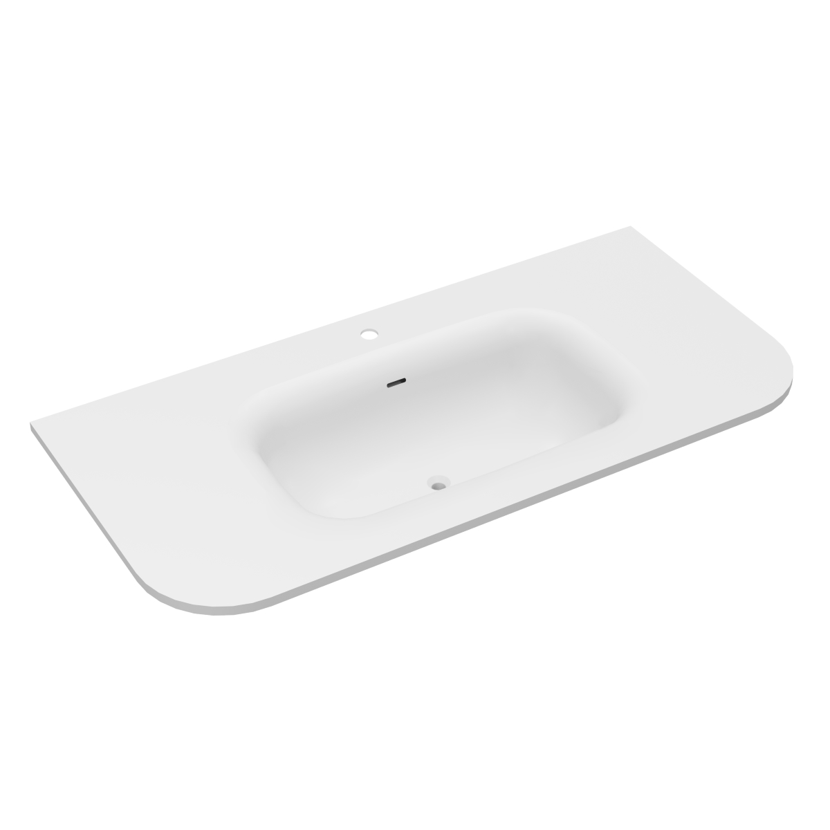 Vincea Alto Раковина накладная 100x48 см, с переливом, цвет: белый матовый VCB-4A100MW