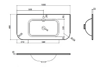 Vincea Alto Раковина накладная 100x48 см, с переливом, цвет: белый матовый VCB-4A100MW