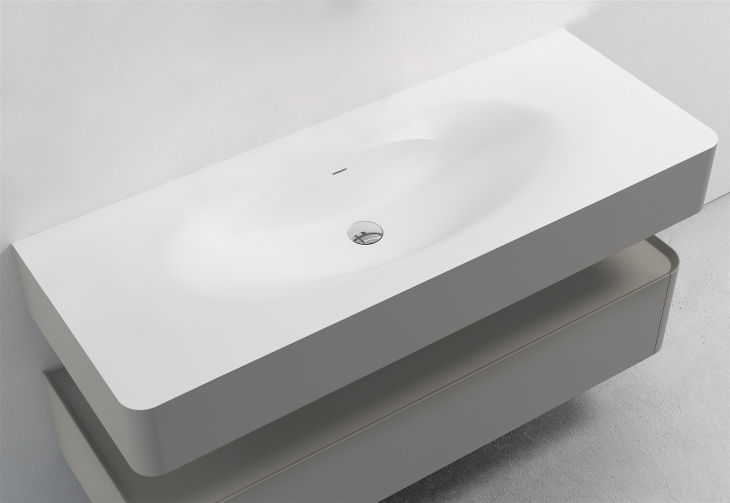 Vincea Caprise Тумба подвесная 120x52x26h см, цвет: светло-серый матовый VMC-4CA120MLG