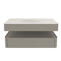 Vincea Caprise Тумба подвесная 120x52x26h см, цвет: светло-серый матовый VMC-4CA120MLG