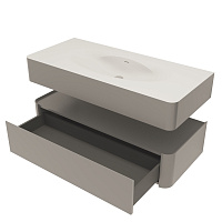 Vincea Caprise Тумба подвесная 120x52x26h см, цвет: светло-серый матовый VMC-4CA120MLG