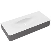 Vincea Caprise Раковина подвесная 120x54x18h см, с переливом, цвет: белый матовый, серый матовый VCB-4CA120MWG