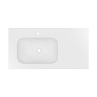 Vincea Elise Раковина накладная левая 100x53 см, с переливом, цвет: белый матовый VCB-4EL100MW-L