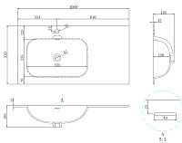 Vincea Elise Раковина накладная левая 100x53 см, с переливом, цвет: белый матовый VCB-4EL100MW-L