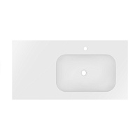 Vincea Elise Раковина накладная правая 100x53 см, с переливом, цвет: белый матовый VCB-4EL100MW-R