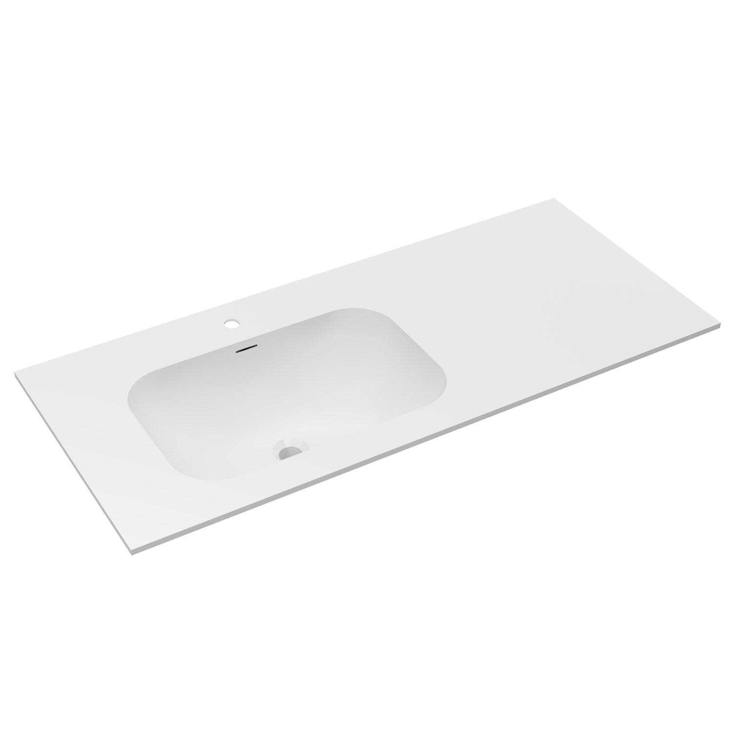 Vincea Elise Раковина накладная левая 120x53 см, с переливом, цвет: белый матовый VCB-4EL120MW-L