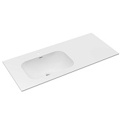 Vincea Elise Раковина накладная левая 120x53 см, с переливом, цвет: белый матовый VCB-4EL120MW-L