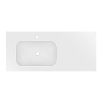 Vincea Elise Раковина накладная левая 120x53 см, с переливом, цвет: белый матовый VCB-4EL120MW-L