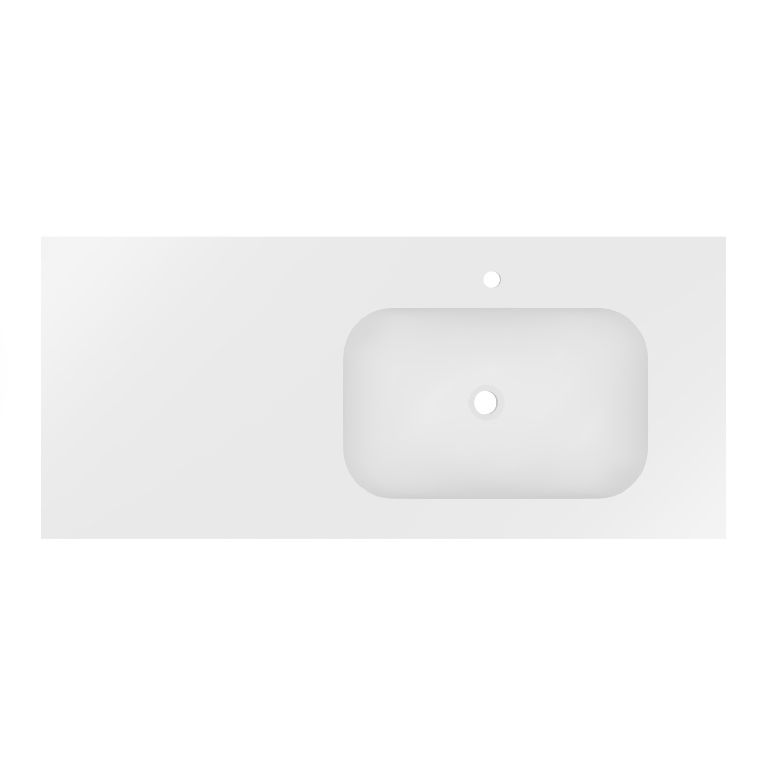 Vincea Elise Раковина накладная правая 120x53 см, с переливом, цвет: белый матовый VCB-4EL120MW-R