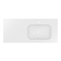 Vincea Elise Раковина накладная правая 120x53 см, с переливом, цвет: белый матовый VCB-4EL120MW-R