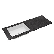 Vincea Luxe Столешница 140х52 см, мрамор, интегрированная левая белая раковина, цвет: черный Versace VWTB-4LX140VB-L