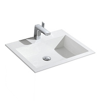 Vincea Раковина накладная 60x48 см, без перелива, цвет: белый VCB-13600W