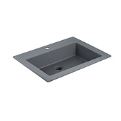 Vincea Раковина накладная 60x48 см, без перелива, цвет: серый матовый VCB-13600G