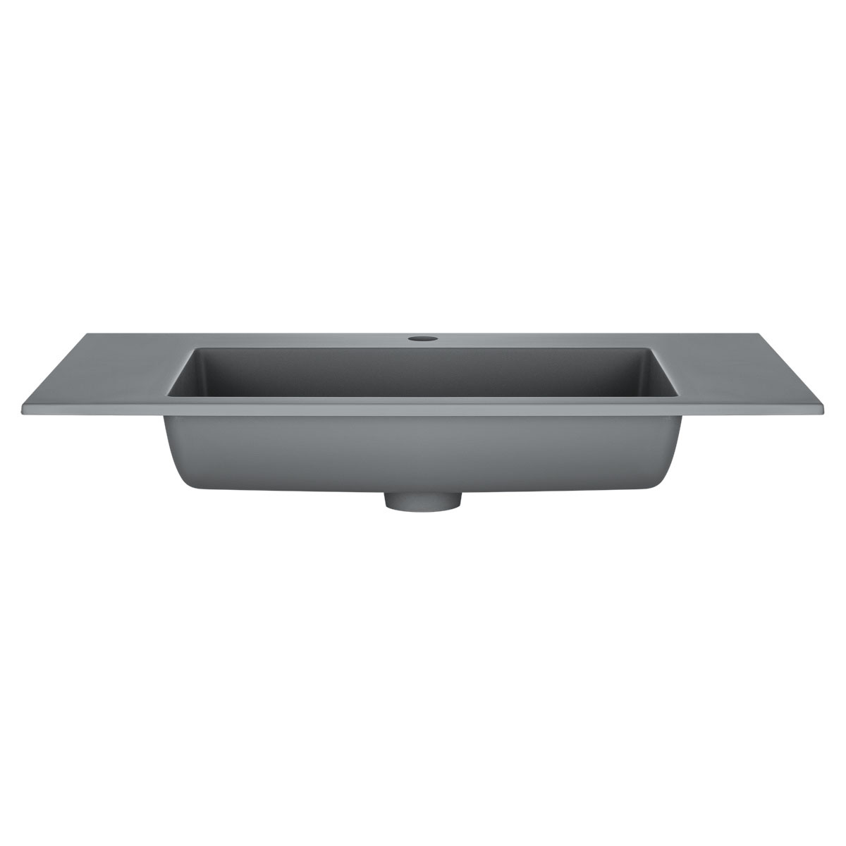 Vincea Раковина накладная 80x48 см, без перелива, цвет: серый матовый VCB-13800G