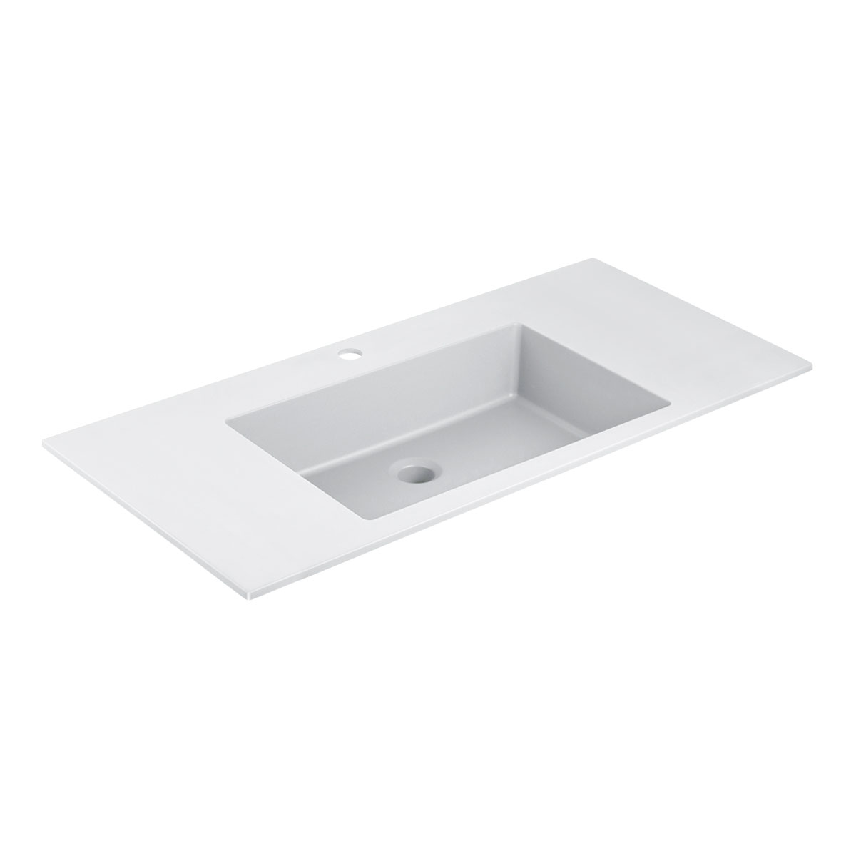 Vincea Раковина накладная 100x48 см, без перелива, цвет: белый VCB-13100W