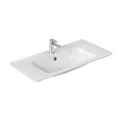 Vincea Раковина накладная 100x47,2 см, с переливом, цвет: белый VCB-2VP100W