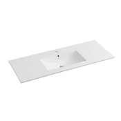 Vincea Раковина накладная 121,5x47 см, с переливом, цвет: белый VBS-13120