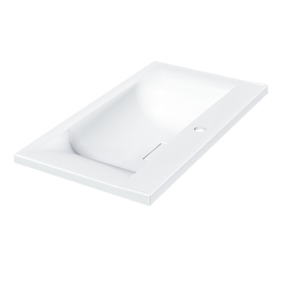 Vincea Раковина накладная 80x45 см, с переливом, цвет: белый VCB-3M800W