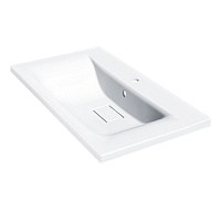 Vincea Раковина накладная 80x45 см, с переливом, цвет: белый VCB-3M800W