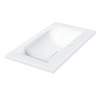 Vincea Раковина накладная 80x45 см, с переливом, цвет: белый VCB-3M800W