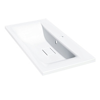 Vincea Раковина накладная 90x45 см, с переливом, цвет: белый VCB-3M900W