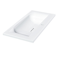 Vincea Раковина накладная 90x45 см, с переливом, цвет: белый VCB-3M900W