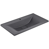 Vincea Раковина накладная 90x45 см, без перелива, цвет: серый матовый VCB-3M900G